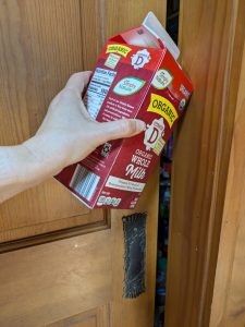 putting milk away in the pantry by mistake when stressed